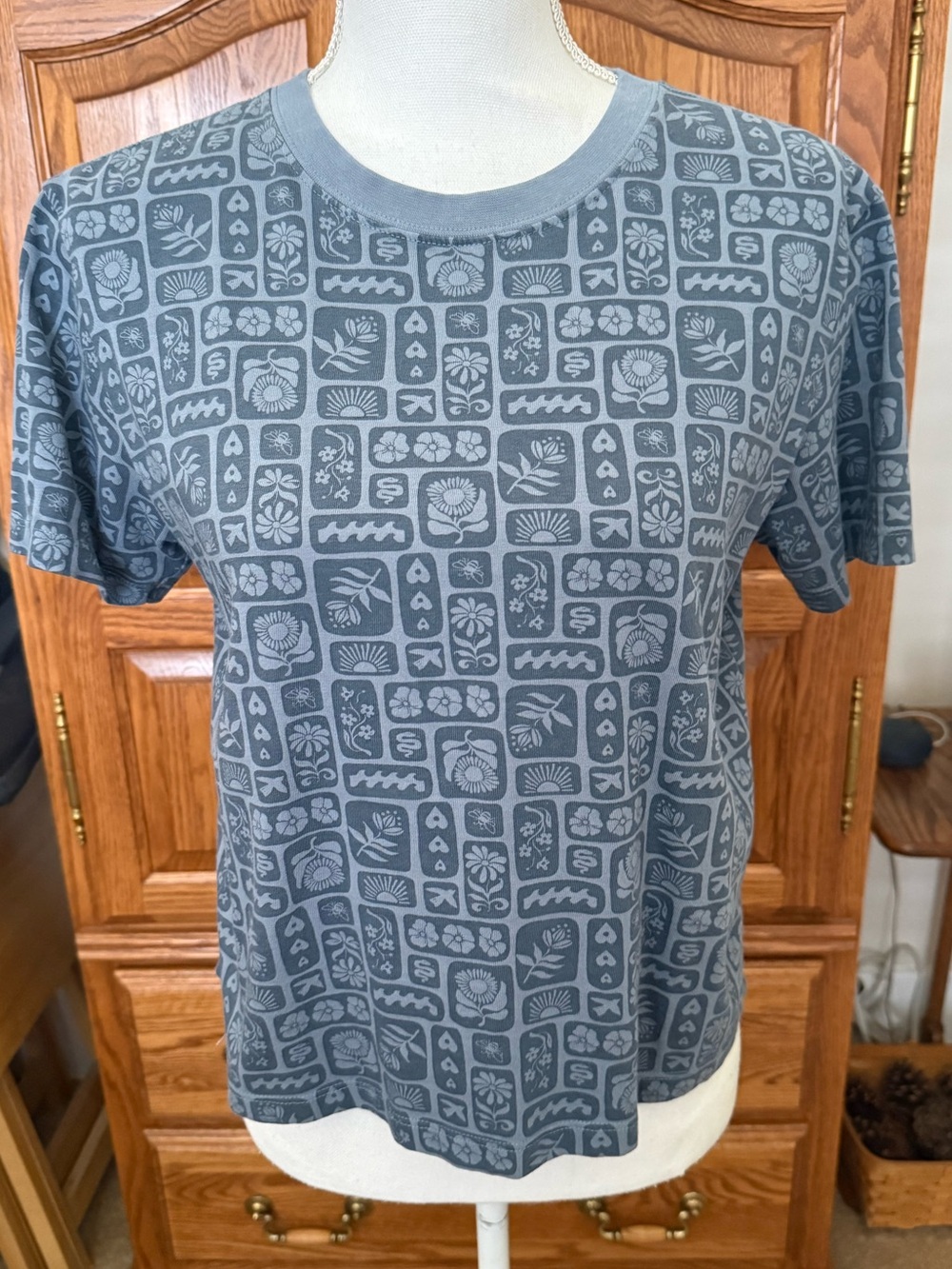 Life Is Good Woodblock Icon Print Boxy Crusher Tee